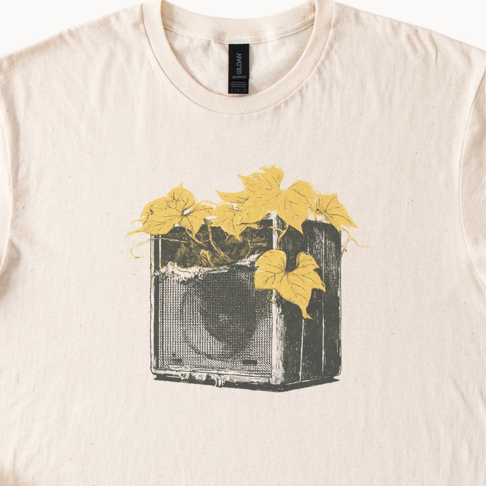 Guitar Cabinet Sprouting Wild Vines Surreal Tee
